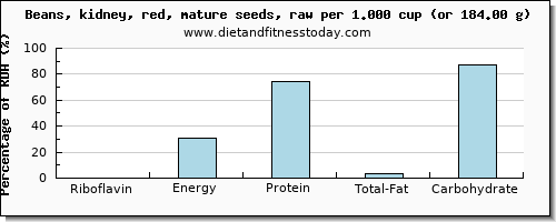 riboflavin and nutritional content in kidney beans